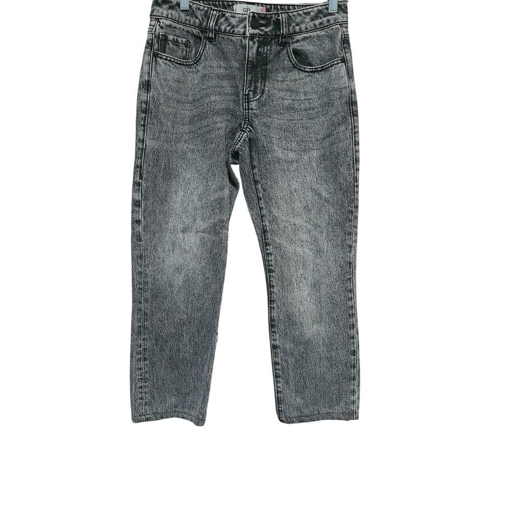 Cabi Jeans High Rise‎ Straight Leg Grey Acid Wash 100% Cotton Denim Pants Sz 29